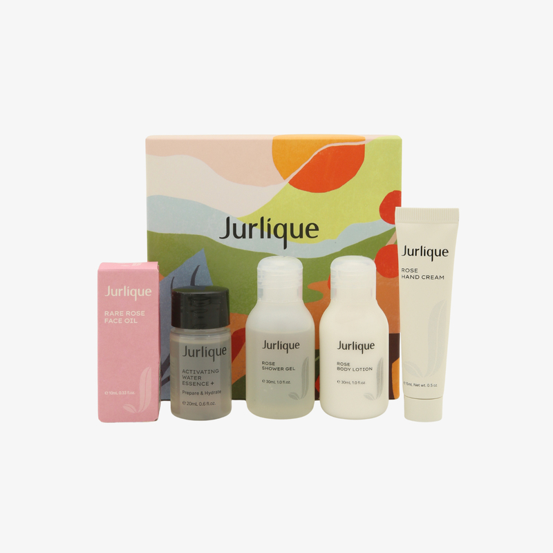 GIFT: Jurlique 護膚套裝: 1.護膚油10ml 2.精華20ml 3.沐浴露30ml 4.身體乳30ml 5.玫瑰手霜15ml