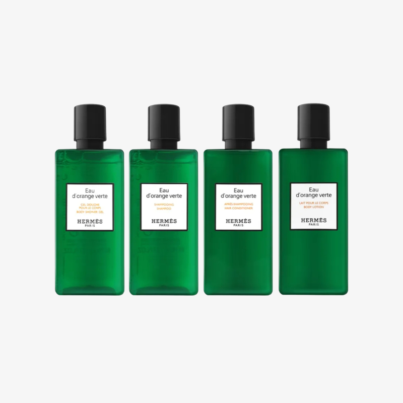 Hermes 禮品4件套: 橘綠之泉沐浴露 40ml+橘綠之泉身體乳 40ml+橘綠之泉潤髮乳 40ml+橘綠之泉洗髮露 40ml
