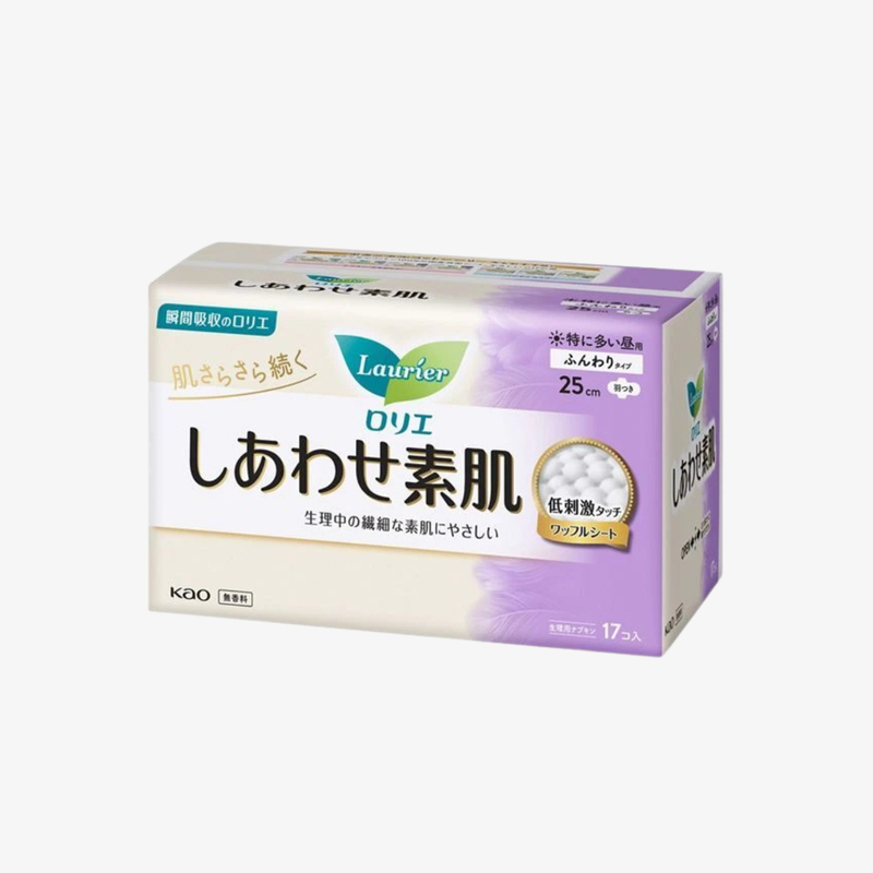 Kao 日版:素肌超量多日用護翼衛生巾 25cm 17片裝