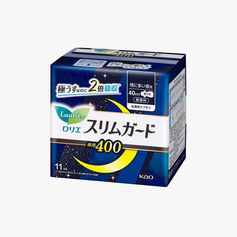 Kao 日版:2倍吸收纖薄量特多夜用護翼衛生巾 40cm 11片’裝