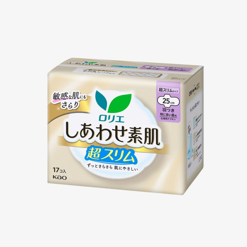 Kao 日版:素肌纖薄超量多護翼衛生巾 25cm 17片裝