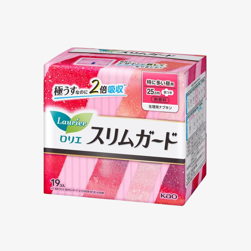 Kao 日版:纖薄量多護翼衛生巾 25cm 19片裝