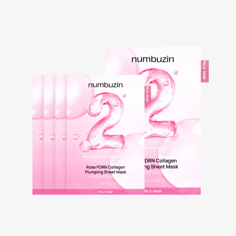 Numbuzin No.2 低分子膠原蛋白水潤彈嫩面膜 5片