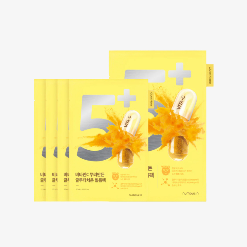 Numbuzin No.5 維他命C谷胱甘肽淡斑面膜 5片