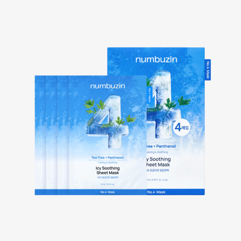 Numbuzin No.4 冰爽舒緩艾草果凍面膜 5片