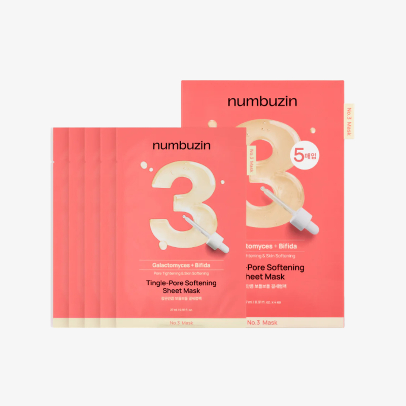 Numbuzin No.3 酵母收毛孔嫩膚面膜 5片