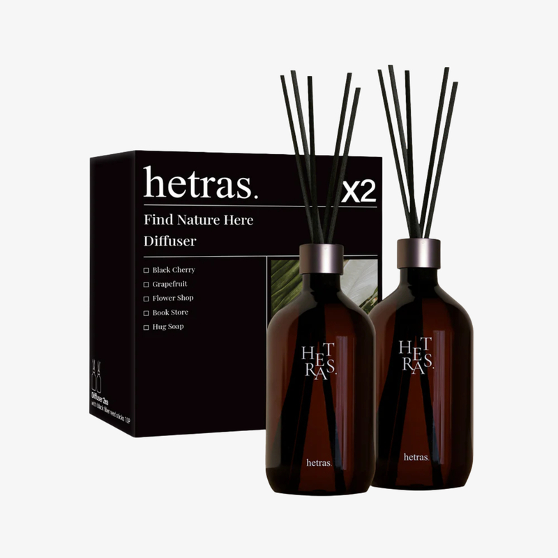 Hetras 高級室內香氛擴香瓶 500ml x 2 #Black Cherry