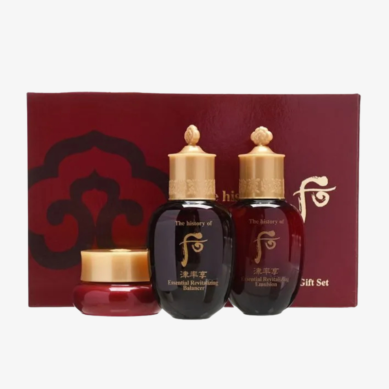 The History Of Whoo 津率享紅山蔘滋養3件套 1.滋養液 20ml 2.滋養乳 20ml 3.滋養霜 4ml