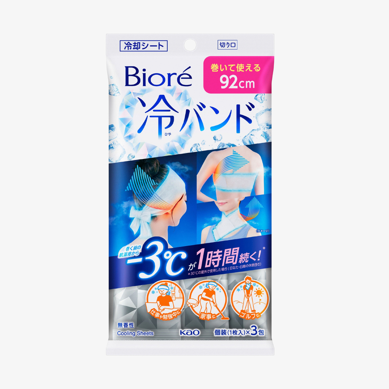 Biore 降3度冰感香體紙 3枚-無香 (92cm)