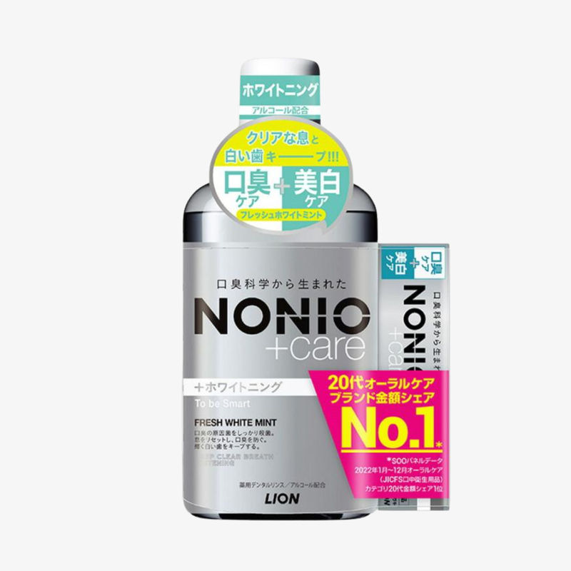 Lion 防口氣美白漱口水 600ml-薄荷+牙膏 30g
