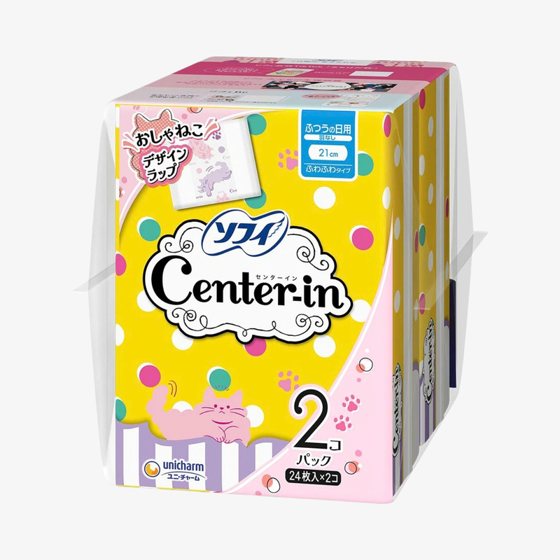 Unicharm 絲薄透氣日用無翼衛生巾 24枚x2包 (21cm)